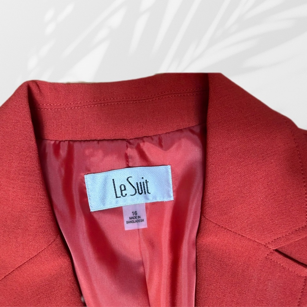 NWOT Le Suit Classic Burnt Orange Pantsuit - Picture 4 of 8